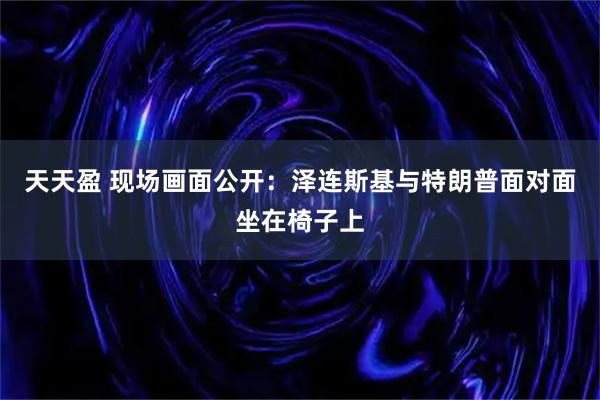 天天盈 现场画面公开：泽连斯基与特朗普面对面坐在椅子上
